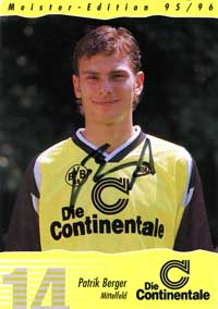 Patrik Berger - Borussia Dortmund 1995-96 original signed